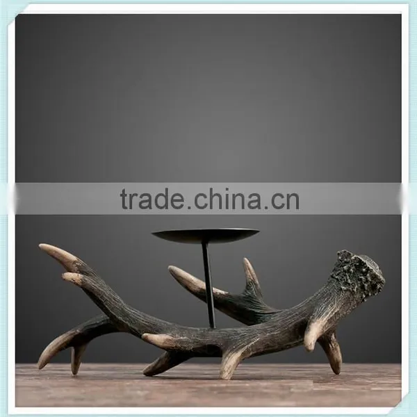 Resin ox Horn Candle Stick ox Horn Candle Holder photo-2