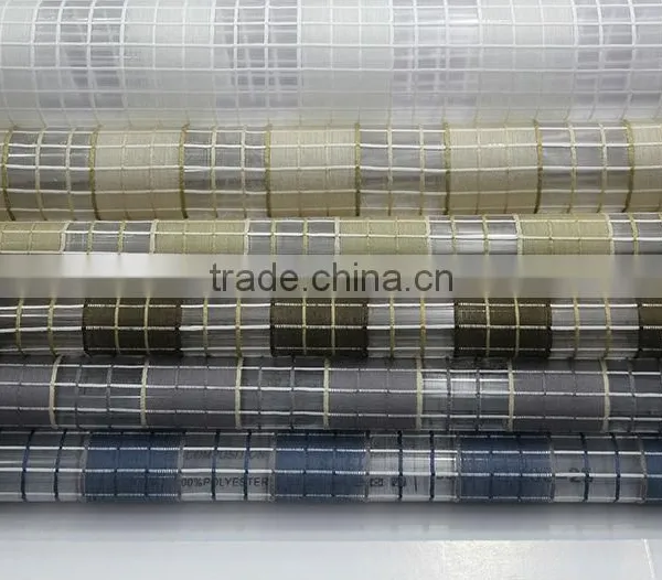 Wholesale Hotel Flame Retardant Curtain Drapery Design Polyester Sheer Curtains