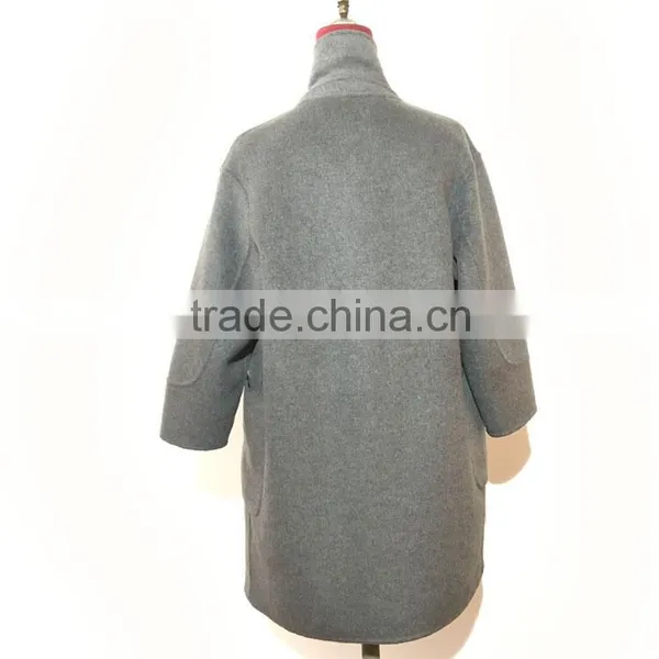 2016AW Ladies Women Fashion Long Woolen Coat Two Buckle photo-3