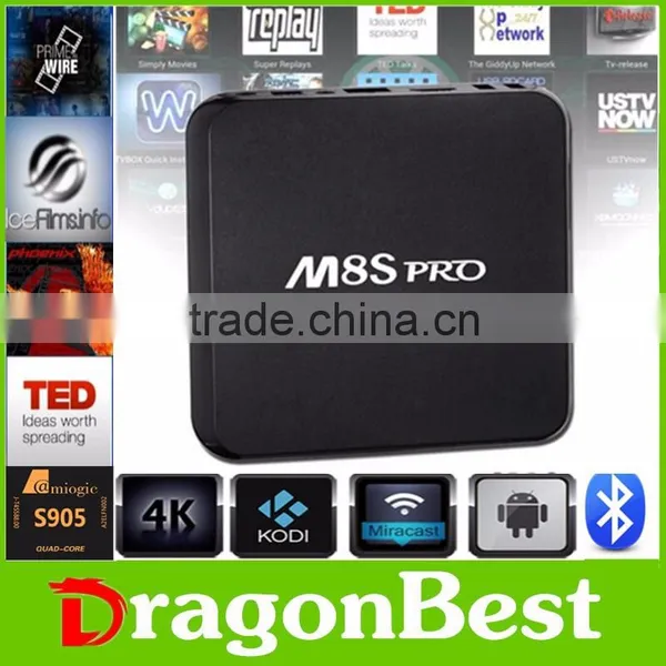 PRO M8S Quad Core Android tv box 2016 m8s android S905