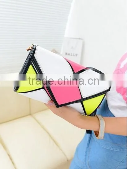 Colored Check Small Hand Bag, Single Shoulder Bag photo-3