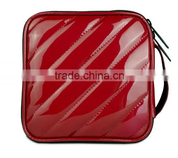Hot Sale BUBM PU Leather Red Zipper Hand Bag CD Box,CD DVD Case photo-6