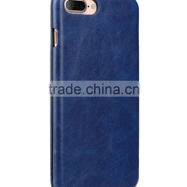 Newly Flip Cover Phone Case Blue PU Leather Case for Apple IPhone 7 Plus(5.5") photo-3