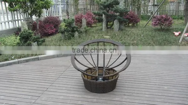 Modern Rattan Swivel Sofa Chair Round Cushion Cover photo-4