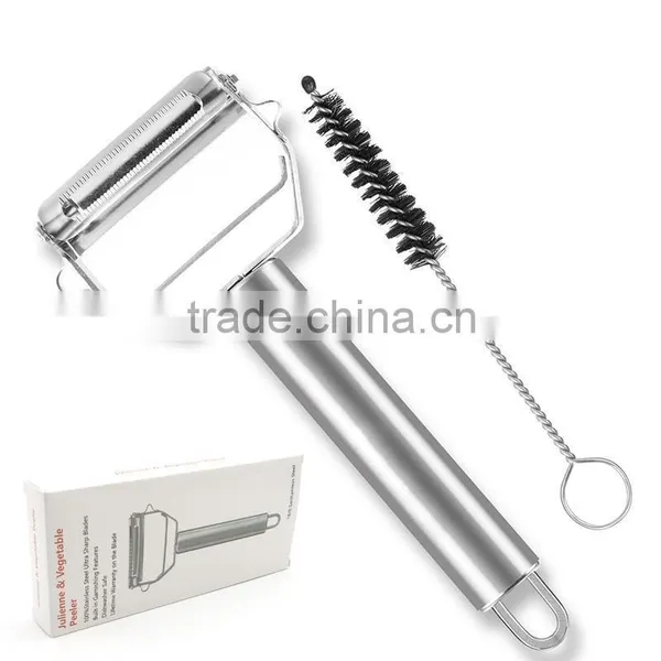 Stainless Steel Julienne Vegetable Peeler With Cleanning Brush,julienne Peeler photo-5