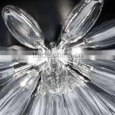 Pendant Light With Hotel Lobby Glass Column Modern Chandeliers photo-5