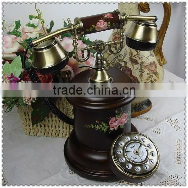 Wooden Antique Cheap Corded Telephone