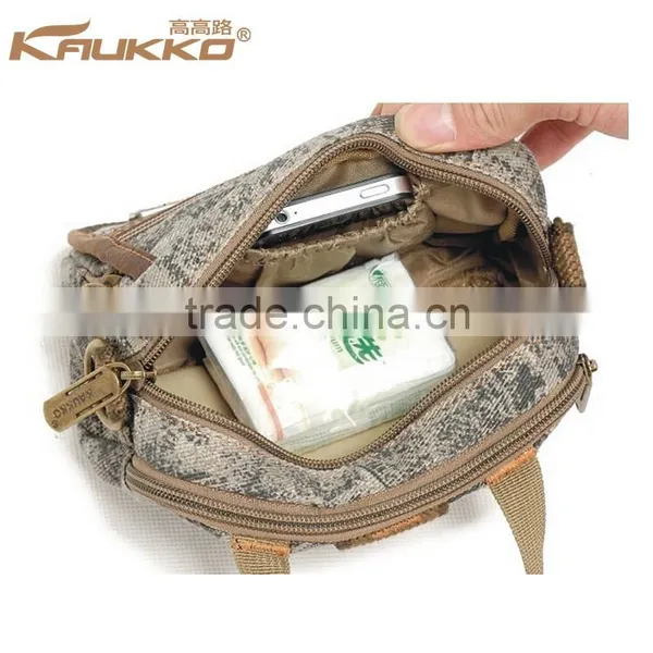 High Density Cotton Canvas Bag Boy Cycling Waist Bag for Men photo-4