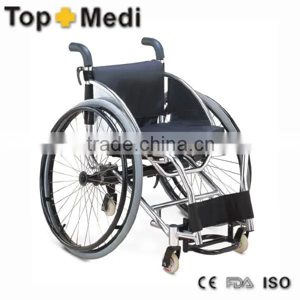 TopMedi for Sale Drop Special Design for Basketball Powder Coating Aluminu Sport Wheelchairm photo-4