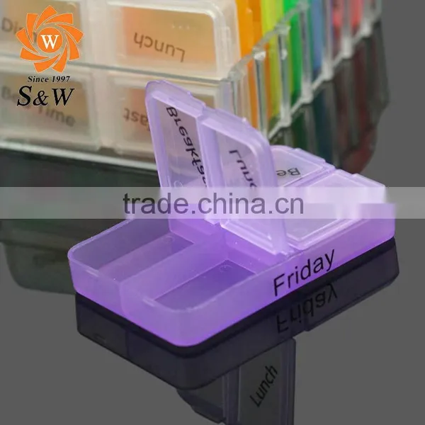 Wholesale Clear Cute Round Plastic Weekly 7 Days Pill Box photo-4