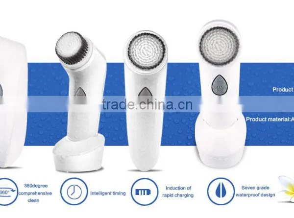 China OEM Electrical Sonic Vibrating Deep Cleaning Rapid Charging IPX7 Waterproof Face Brush photo-5