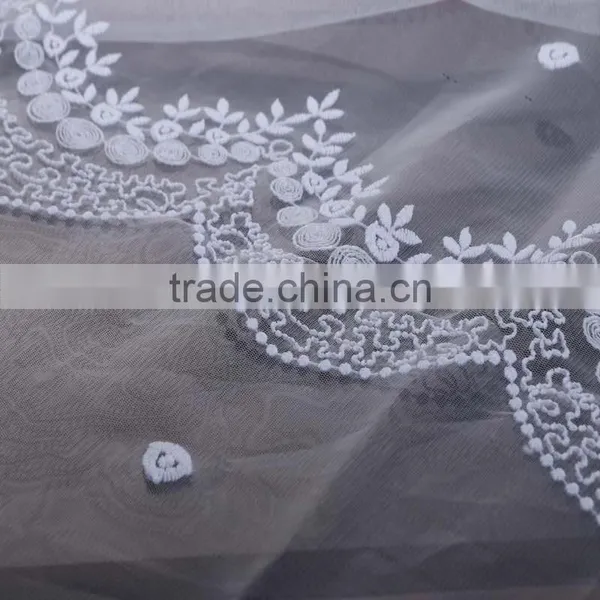 Lace Curtain Fabric of Non Woven Interlining photo-3