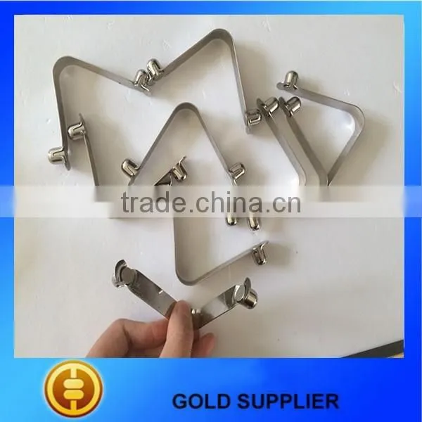 China Supplier v Shape Double Button Spring Clip Sheet Metal Spring Clips Stamping