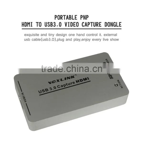 VOXLINK Metal Case 1080P HDMI to USB3.0 hd Video Capture Card Converter
