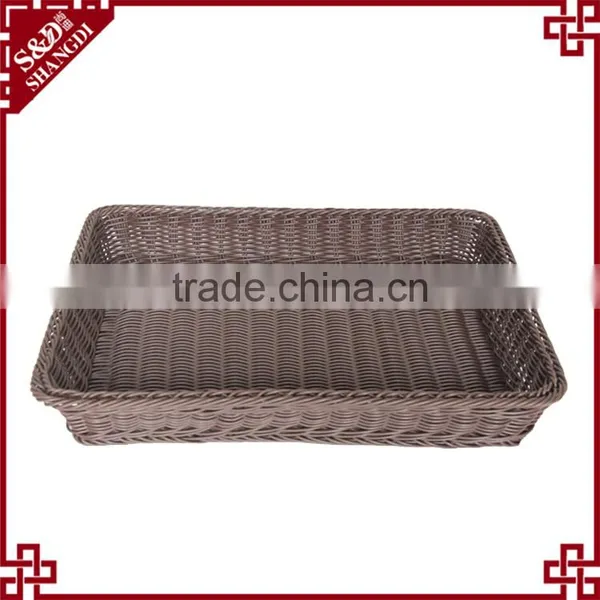 Supermarket Rectangular Woven Storage Basket for Fruit Display photo-3