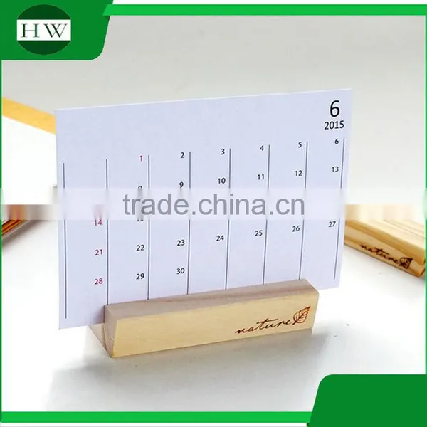 Cheap Square Wood Photo Name Business Card Holder photo-5