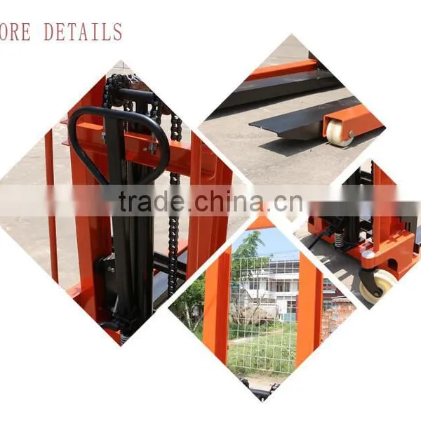 2ton Platform Stacker Jack Stacker Hydraulic Hand Lift Pallet Stacker photo-3