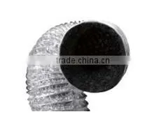 Hydroponic Greenhouse Ventilation Length 25' Dia. 4" 6" 8" 10" 12" Lightproof Black Rubber Coated Round Aluminum Air Filter Duct photo-2