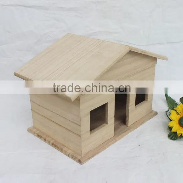 Small Decrational Wooden House for Birds photo-2