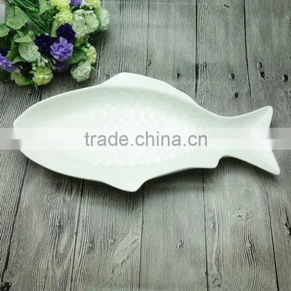 Durable Hotel Used Fish Dish Cheap Wholesale Ceramic White Dinner Plate photo-2