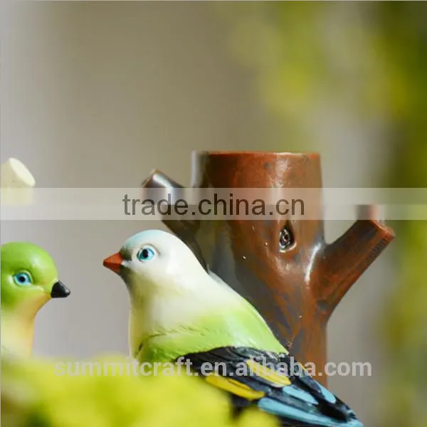 Rustic Decorative Mini Vase Resin Bird Wall Clothes Hooks photo-5