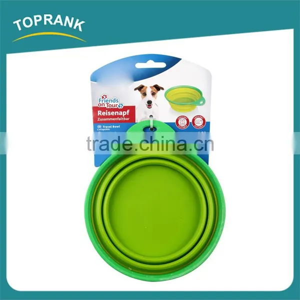 Pet Food Bowls Portable Travel Feeding Collapsible Silicone Pet Bowl photo-4