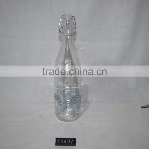 1000ml Color Printing Glass Beverage Dispenser With Stand in Various Sizes photo-3