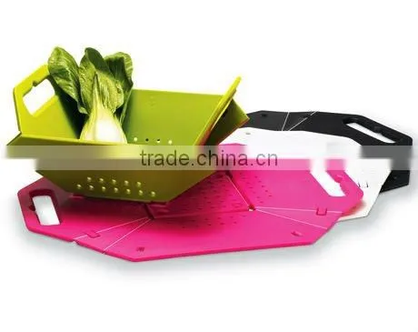 PP Plastic Food Grade Household Product Factory Wholesale Foldable Colander photo-5