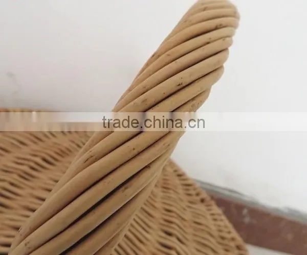 Handmade Wicker Material and Folk Art Style Willow Picnic Basket With Lid photo-4