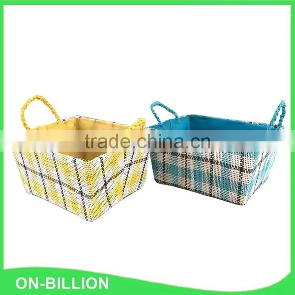 Household Cheap Colorful Paper Straw Tabletop Baskets photo-4