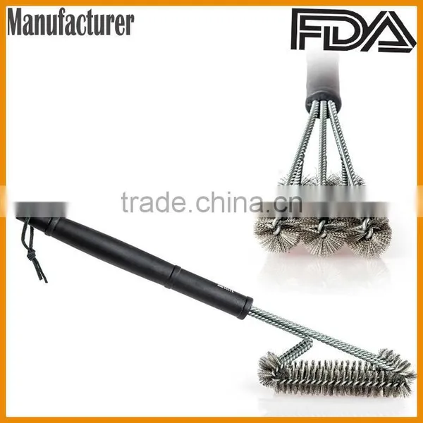 Food Grade Stainless Steel Cleaning Grill Bbq Brush photo-3
