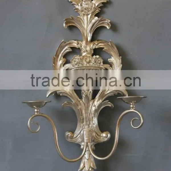 MW-0009-02 Silver Hanging Wall Candle Holder With Metal photo-5