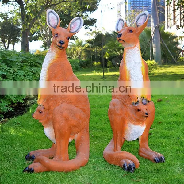 Resin Outdoor Animal Statues Fiberglass Kangaroo Sculpture for Sale photo-2