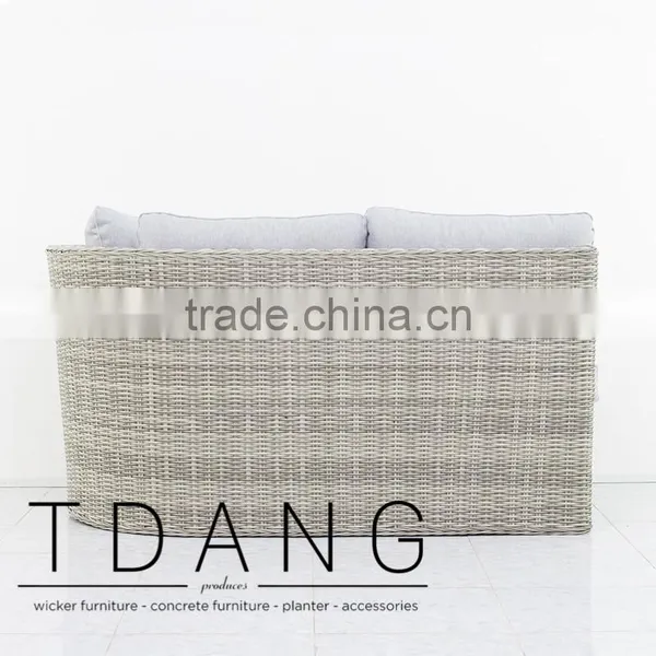 Dreux Left Hand Wicker Bench - Outdoor Patio Furniture - Vietnam Wicker Furniture photo-5