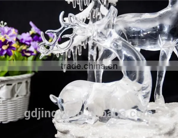 Clear Standing and Crouching Deer and Tree With LED Light for 2015 photo-6