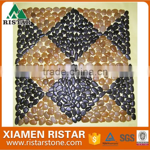 Polished River Pebble Stone Mosaic Wall Clading Pebble Mosaic photo-3