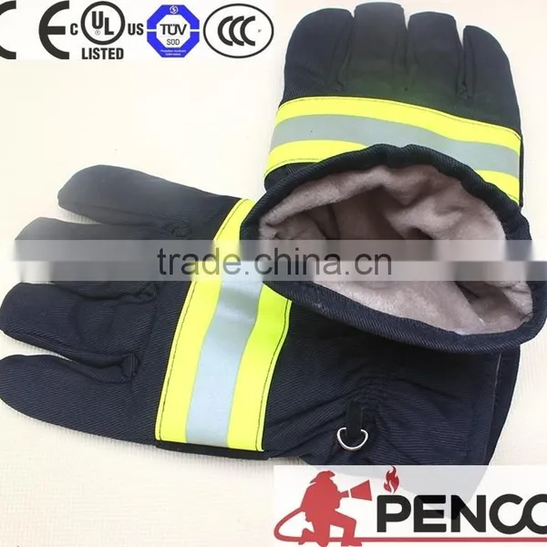 Aramid Fire Retardant Hand Protection Urban Traffic Riding Reflective Traffic Fireman Gloves photo-6