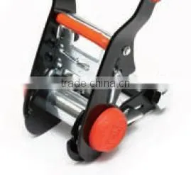 1" RATCHET BUCKLE IN ZINC & ELECTRIC BLACK PLATE / WITH STREAMLINE SHAP AND PLASTIC GRIP photo-4