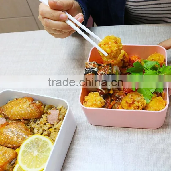 Food Grade BPA Free Plastic Two Layers Lunchbox , Reusable Take Away Lunch Box Food Containers photo-4