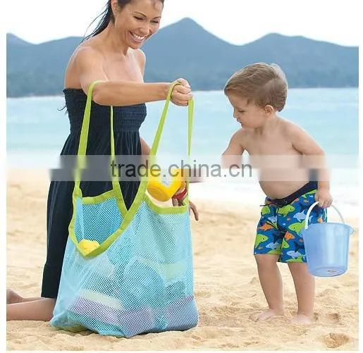 Children Shells Pouch Beach Hangbag Foldable Tote Beach Mesh Bag photo-3