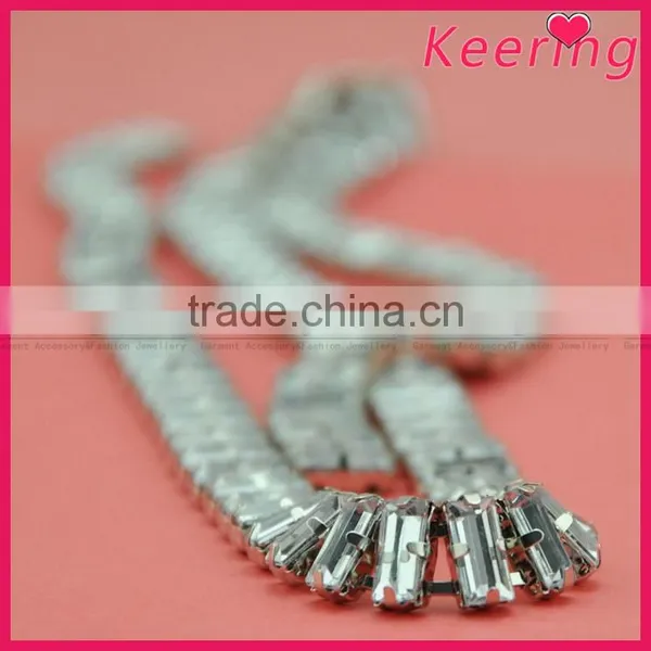 Hotsale Shiny Wholesale Rhinestone Chain Trim in Bulk WRC-358 photo-2