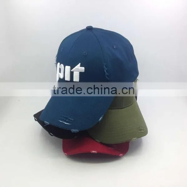 100%Cotton Distressed Baseball Cap Custom Color And Logo photo-2