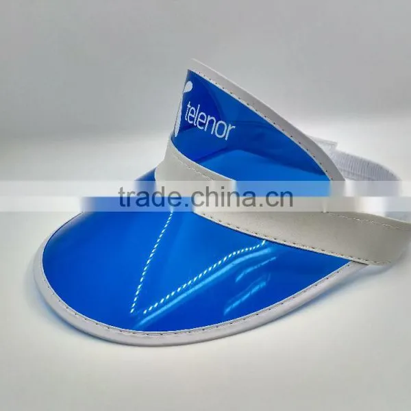 New Arrival Wholesale Plastic Long Brim Sun Visor Cap Transparent photo-3