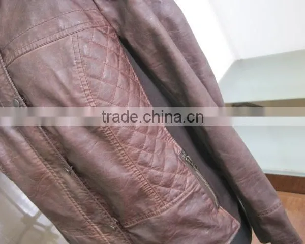 Lapel Badges Leather Wear Blouses Slim PU Jackets Women's Clothing photo-3