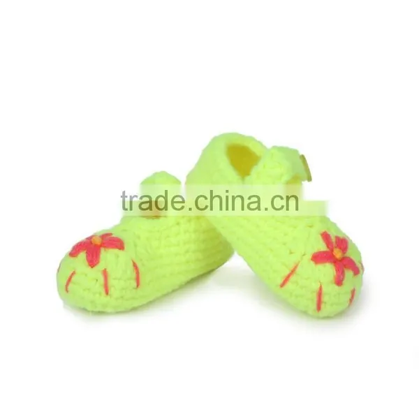 Beautiful Flower Baby Crochet Knitting Hand Made Boot Shoes photo-5
