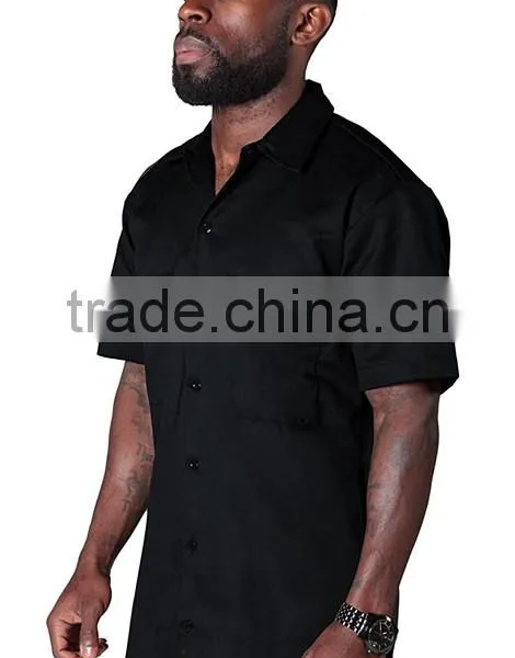 Occupational Workwear Polyester Cotton Men's Long Sleeve Working Uniforms Shirt for Food Industry photo-2