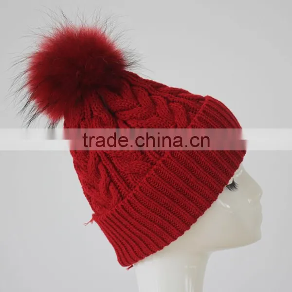 Myfur Lovely Girls 100% Cotton Felt Fur Balls Funky Winter Hats Ladies photo-4