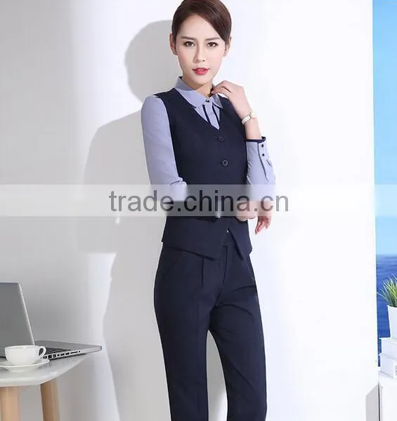 2016 Ladies Long Sleeve Blazer and Skirt Set, Women Business Suits photo-6
