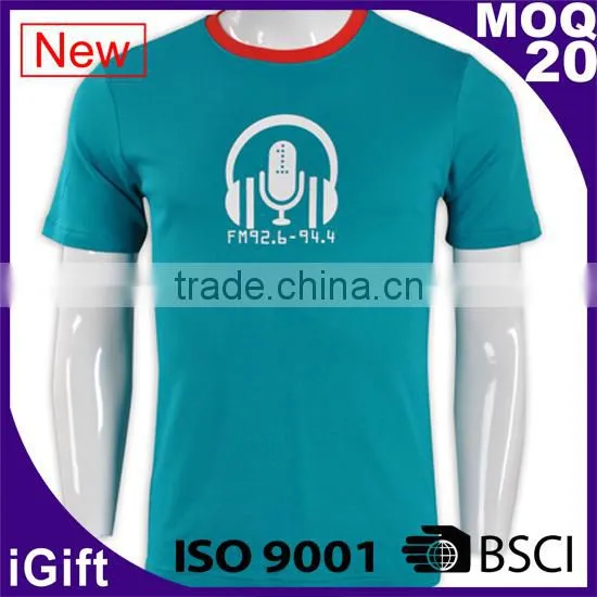 100% Polyester High Quality Business Tight Fit Mens t Shirts photo-5