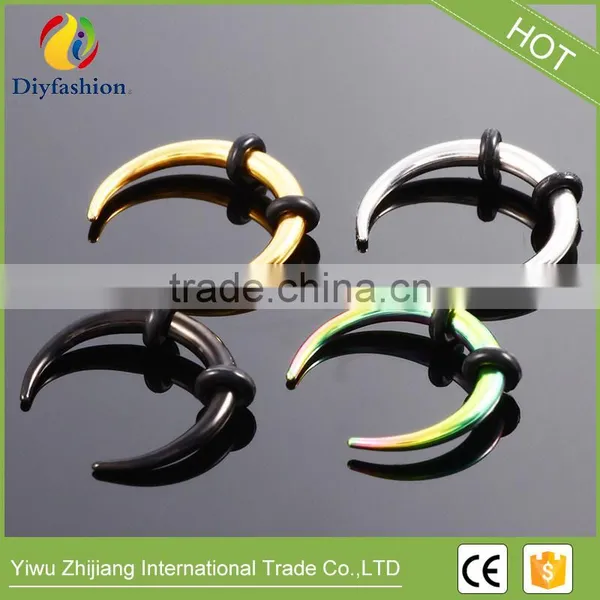 5 Colored Indian Nose Hoop Stainless Steel Nose Rings photo-6